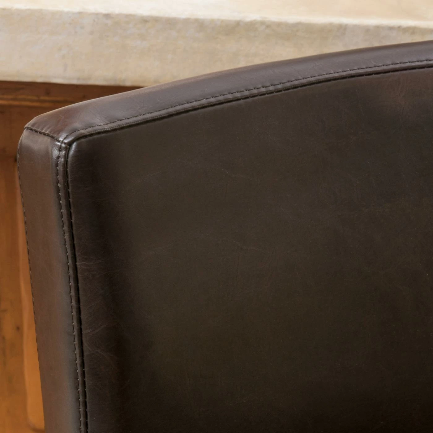 Deals 𧨠Best Selling Home Counter Height Stools Natalie Leather Counter Stool - Set Of 2 π - Image 5