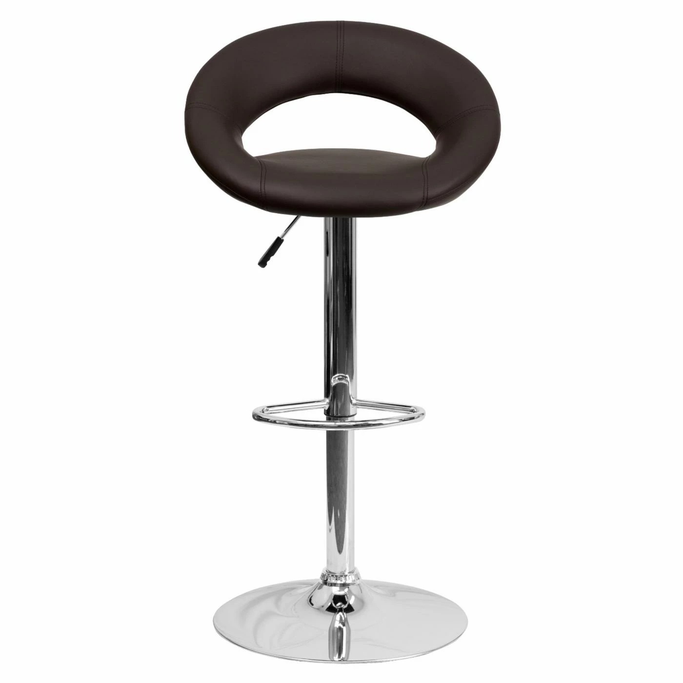 Discount π Counter Height Stools Flash Furniture Contemporary Round-Orbit Design Adjustable Bar Stool With Chrome Base π - Image 5