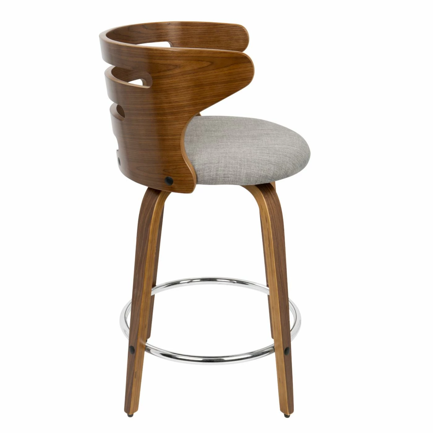 Best Sale π― Counter Height Stools LumiSource Cosini 24 In. Mid-Century Modern Counter Stool With Swivel - Set Of 2 𧨠- Image 5