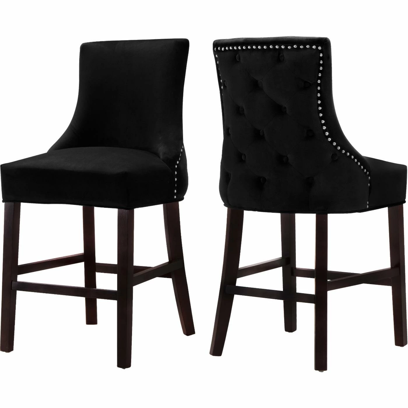 Best deal π₯° Counter Height Stools Meridian Furniture Inc Hannah 24 In. Tufted Counter Stool With Nailhead Trim - Set Of 2 βοΈ - Image 5