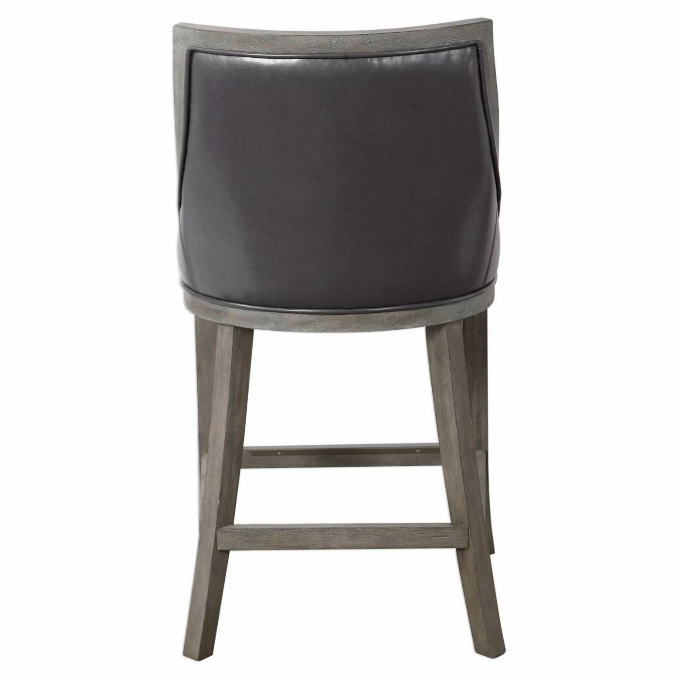 New π Counter Height Stools Uttermost Elowen 26 In. Leather Counter Stool π - Image 5
