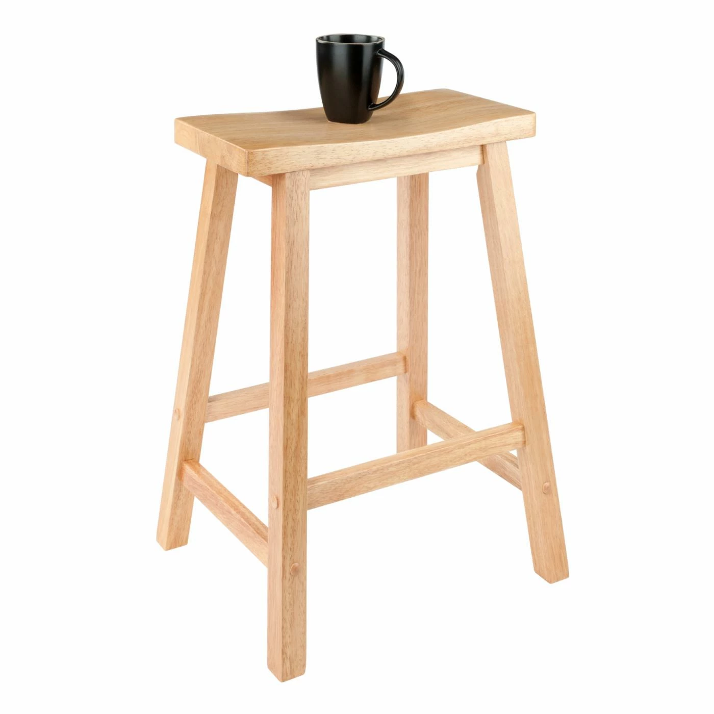 Best deal π Counter Height Stools Winsome 24-Inch RTA Single Saddle Seat Counter Stool - Beechwood β - Image 5